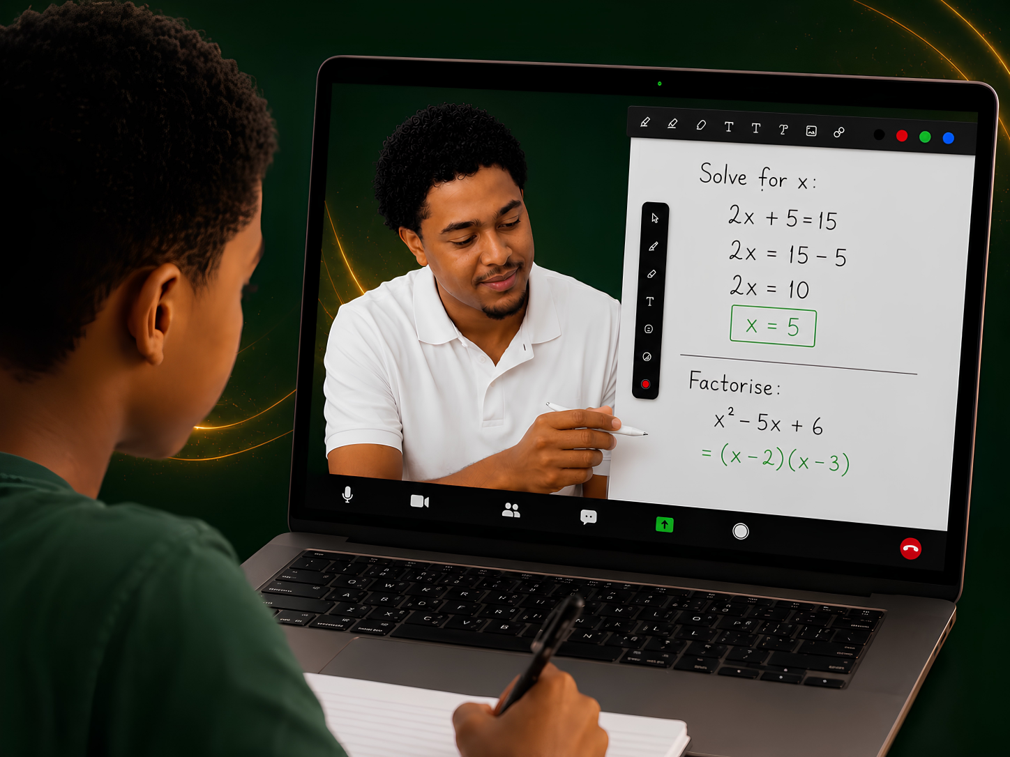 Excel Math tutor helping a student with mathematics