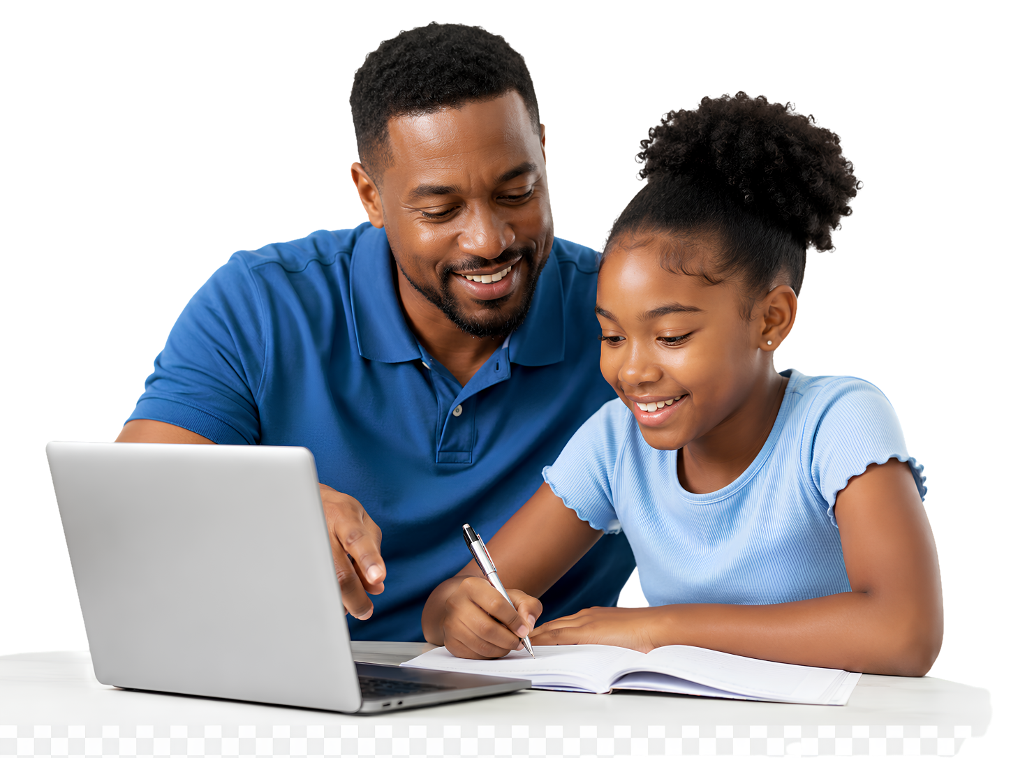Parent and child learning together